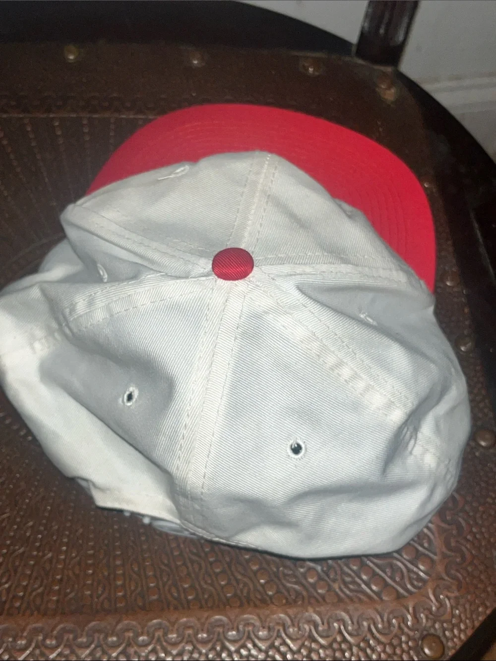 Meat Laboratory White and Red Baseball Hat